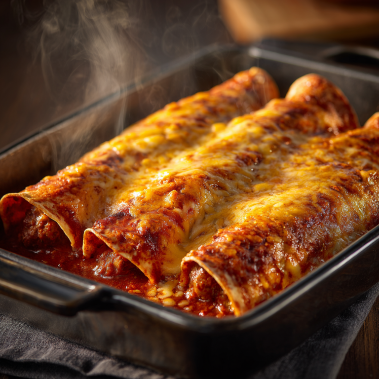 5-Ingredient Beef Enchiladas – Easy, Cheesy & Ready in 30 Minutes