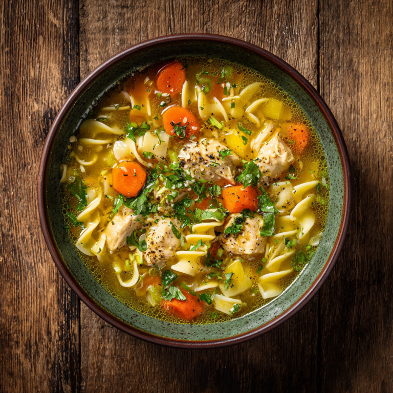 Classic Chicken Noodle Soup – Warm, Comforting & Easy to Make