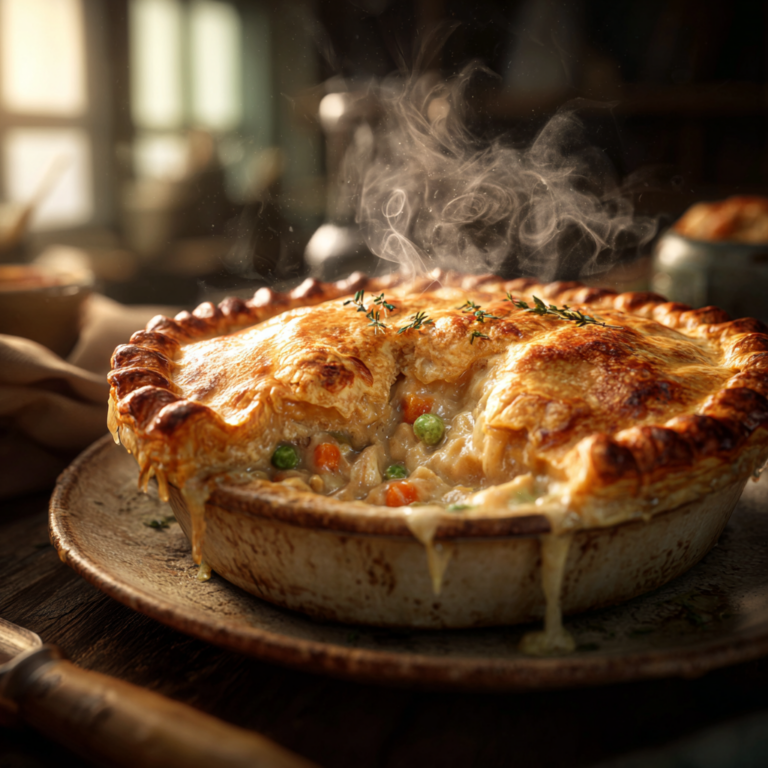 Homemade Chicken Pot Pie – Easy, Creamy & Comforting Recipe