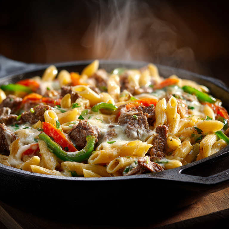 Philly Cheesesteak Pasta – Easy One-Pot Creamy Dinner Recipe