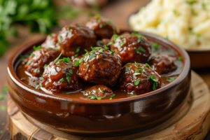 Read more about the article Slow Cooker Salisbury Steak Meatballs – Easy & Comforting Dinner