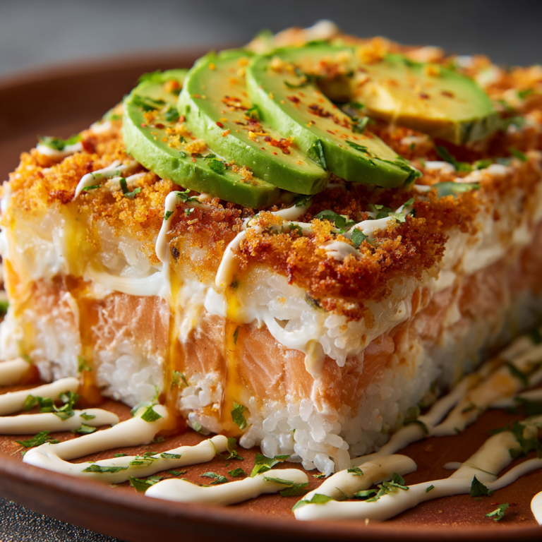 Spicy Salmon Sushi Bake – Creamy, Spicy & Addictively Good