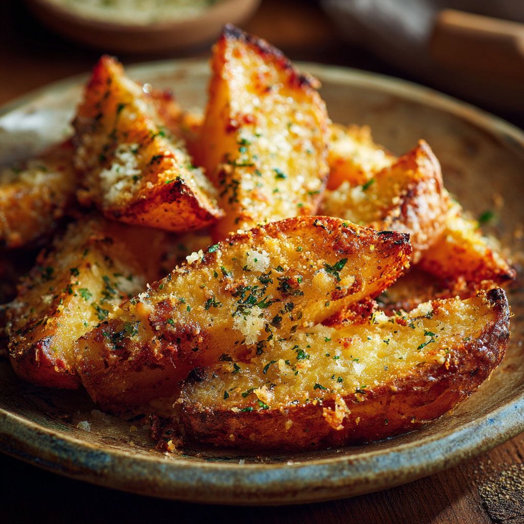 You are currently viewing Baked Garlic Parmesan Potato Wedges (Crispy & Easy Oven Recipe)
