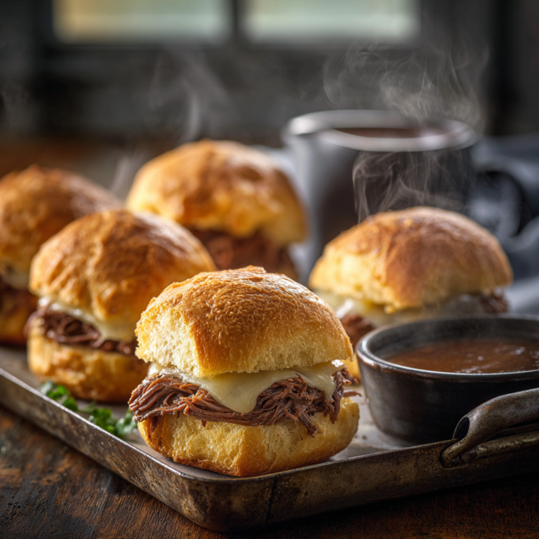 French Dip Sliders – Juicy, Cheesy & Perfect for Dipping