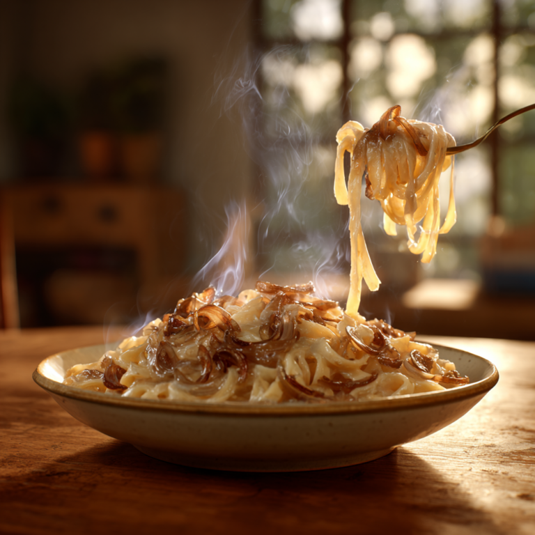 French Onion Pasta – Creamy Comfort Food with Caramelized Onions