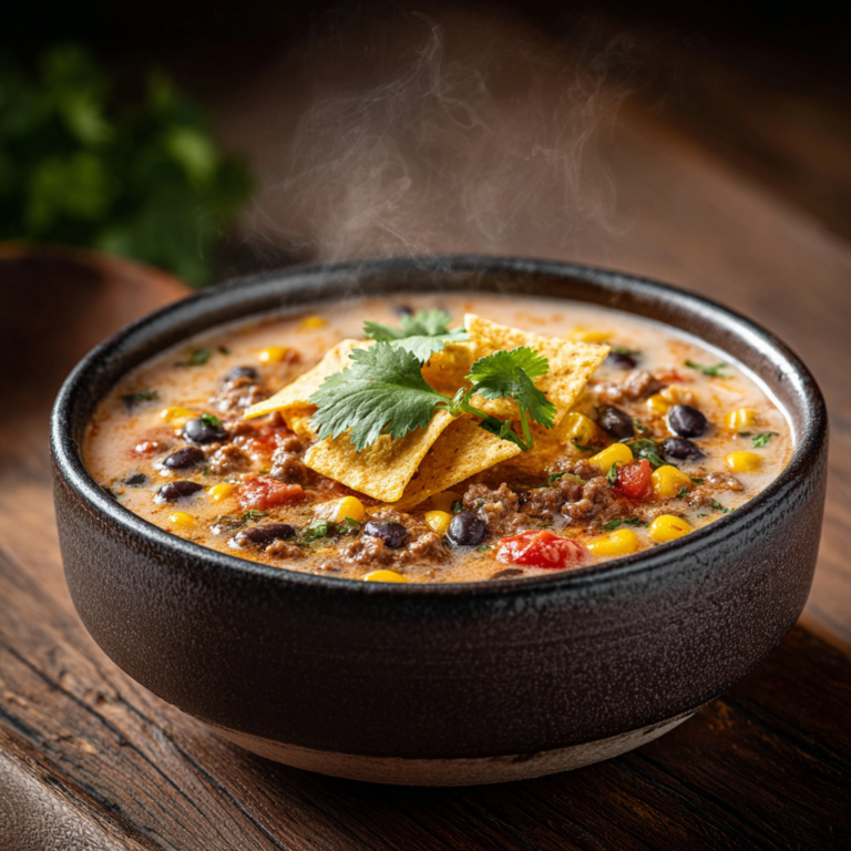 Creamy Taco Soup Recipe – Easy, Cozy Tex-Mex Comfort Food