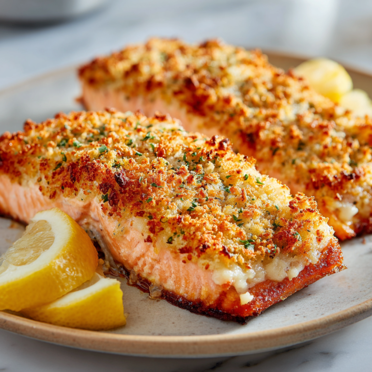 Crispy Parmesan-Crusted Baked Salmon – Easy & Elegant Dinner
