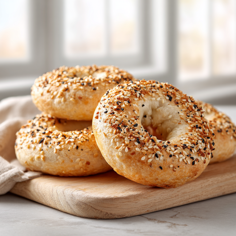 3-Ingredient Healthy Air Fryer Bagels (Gluten-Free & Easy)