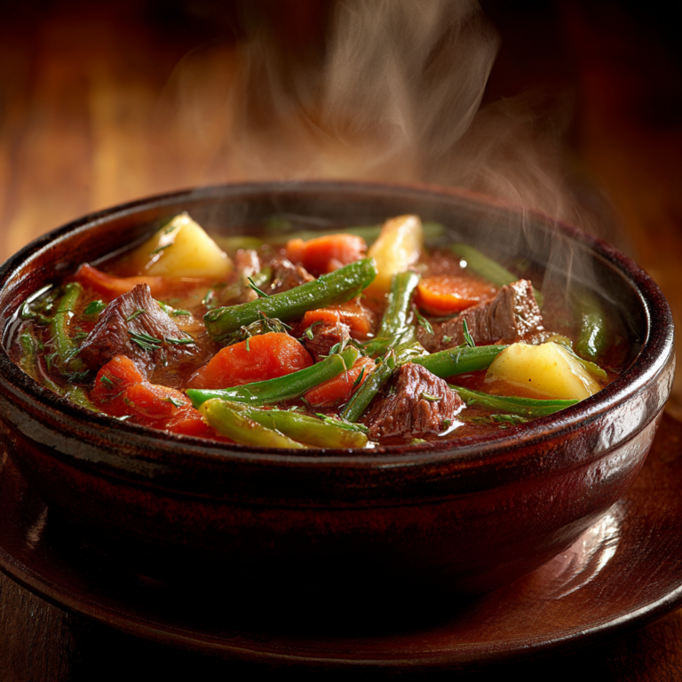 Old-Fashioned Vegetable Beef Soup – Hearty Classic Comfort Food
