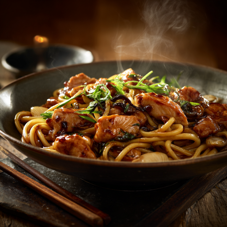 Sticky Garlic Chicken Noodles – Easy 30-Minute Dinner