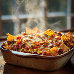 Read more about the article Walking Taco Casserole – Easy, Cheesy & Crowd-Pleasing Dinner