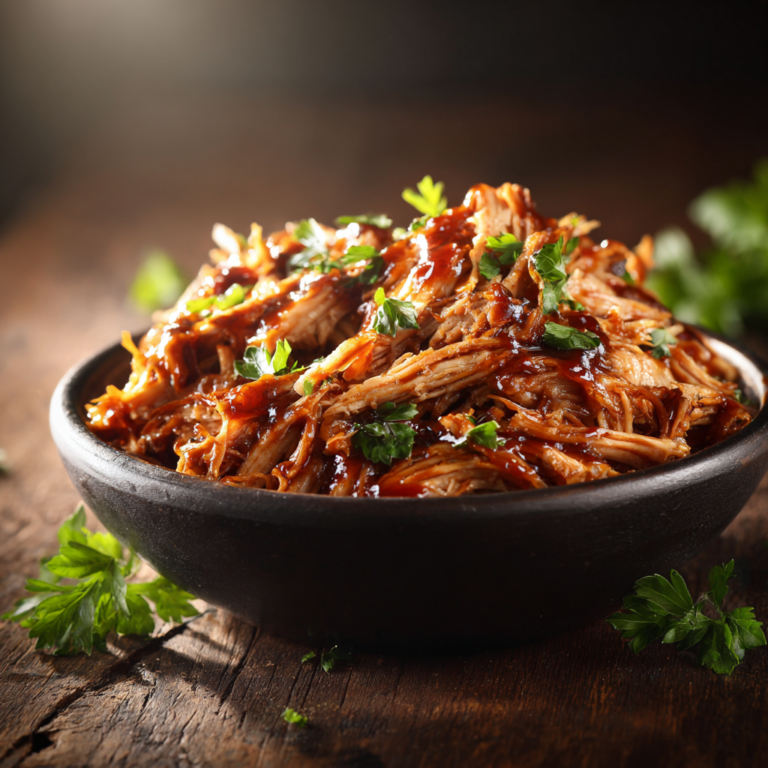 Crockpot BBQ Pulled Chicken – Easy, Tender & Full of Flavor