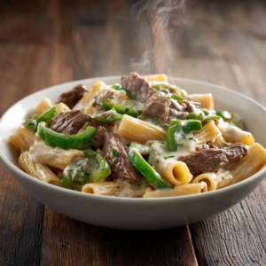 Read more about the article Philly Cheesesteak Pasta – Creamy, Cheesy One-Pan Dinner