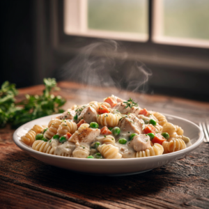 Read more about the article Quick Chicken Pot Pie Pasta – Creamy 30-Minute Comfort Dinner