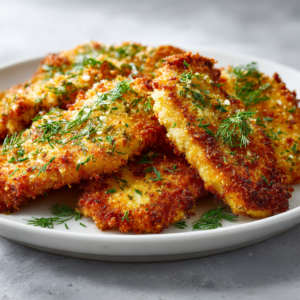 Read more about the article Crispy Dill Pickle Parmesan Chicken – Crunchy, Tangy & Flavor-Packed