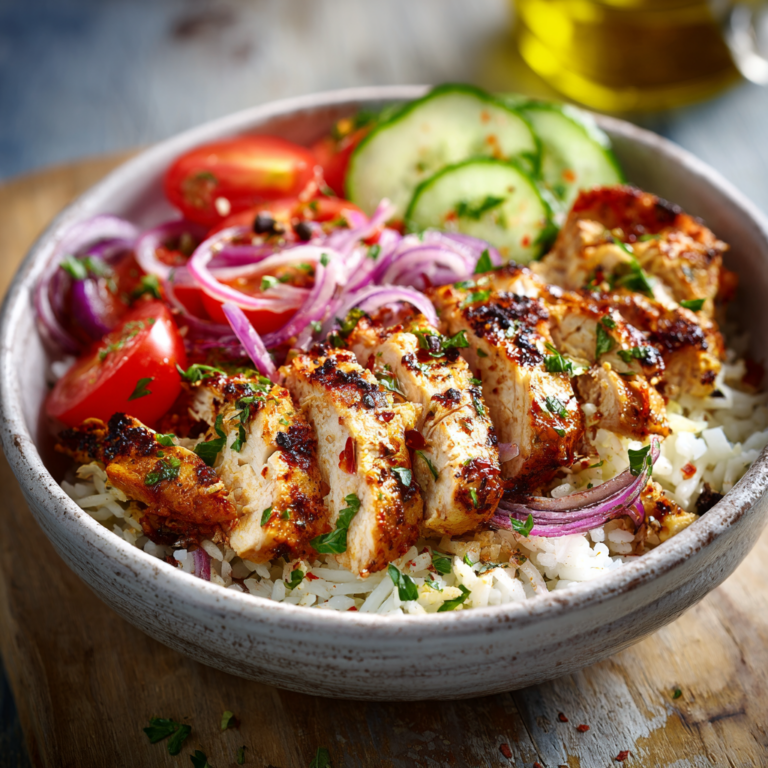 Greek Chicken Bowls – Fresh Mediterranean-Inspired Dinner