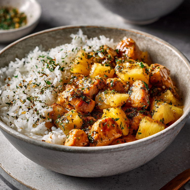 Pineapple Chicken and Rice – Easy Sweet & Savory One-Dish Dinner