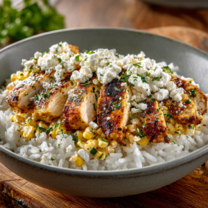 Read more about the article Street Corn Chicken Bowl with Creamy Corn and Juicy Chicken