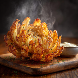 Read more about the article Crispy Air Fryer Blooming Onion with Dipping Sauce