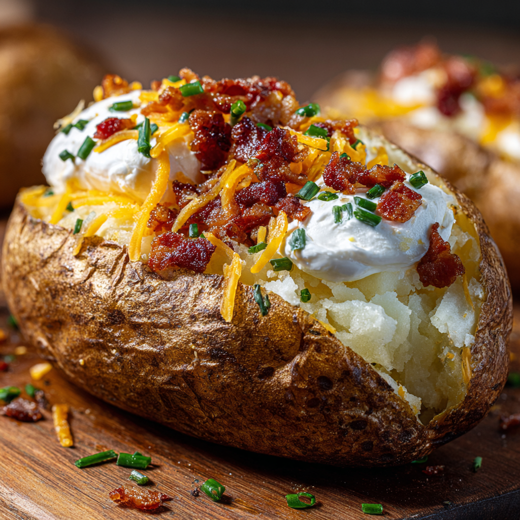 You are currently viewing Perfect Air Fryer Baked Potatoes: Crispy Skin, Fluffy Inside in 40 Minutes