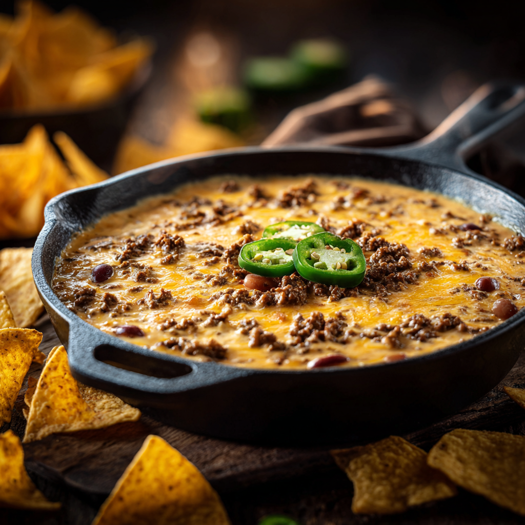 You are currently viewing Cowboy Queso Recipe – Creamy Tex-Mex Cheese Dip with Ground Beef