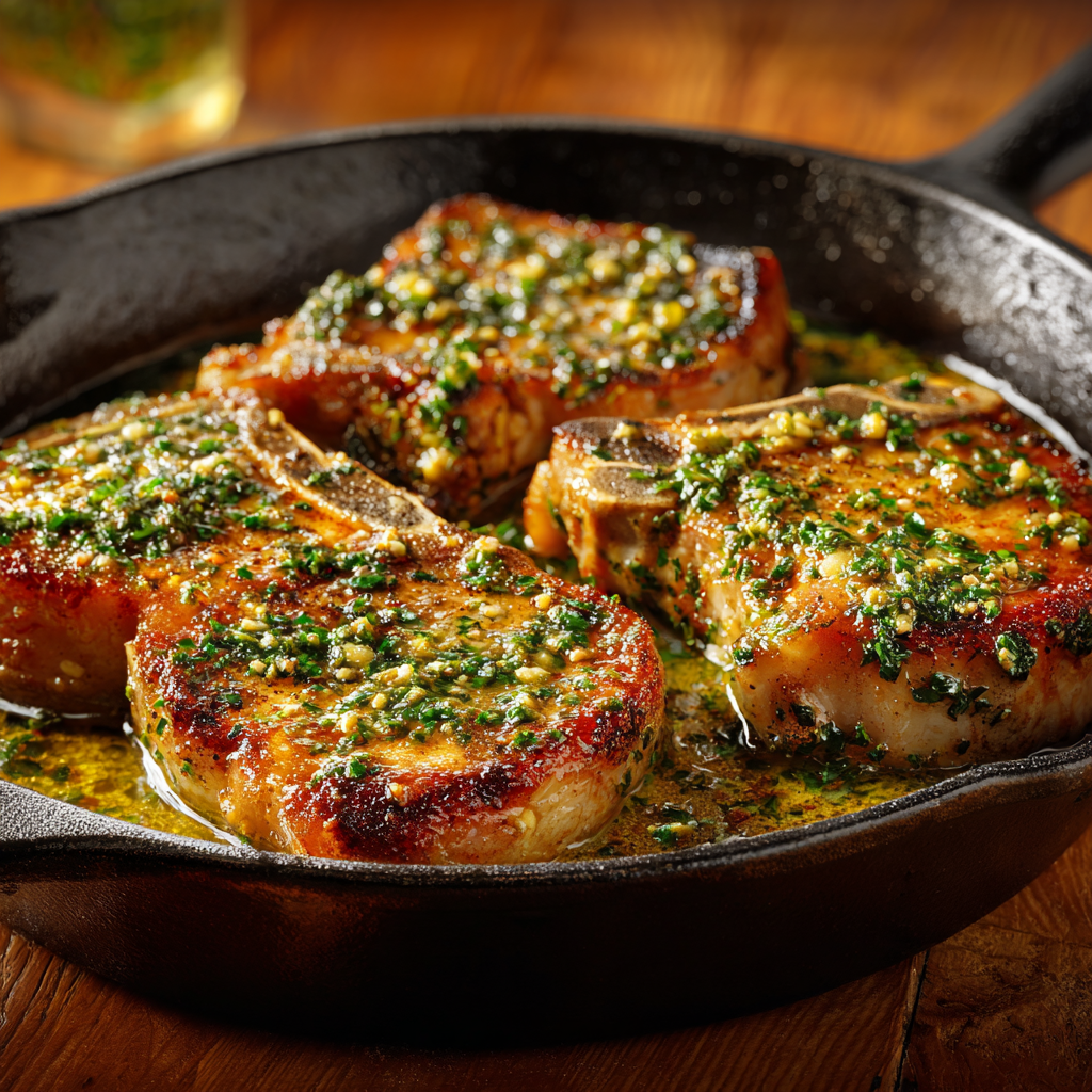 You are currently viewing Garlic Butter Pan-Seared Pork Chops – Juicy & Easy Dinner