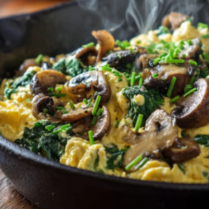 Read more about the article Easy Mushroom Spinach Scrambled Eggs – Quick & Flavorful Breakfast